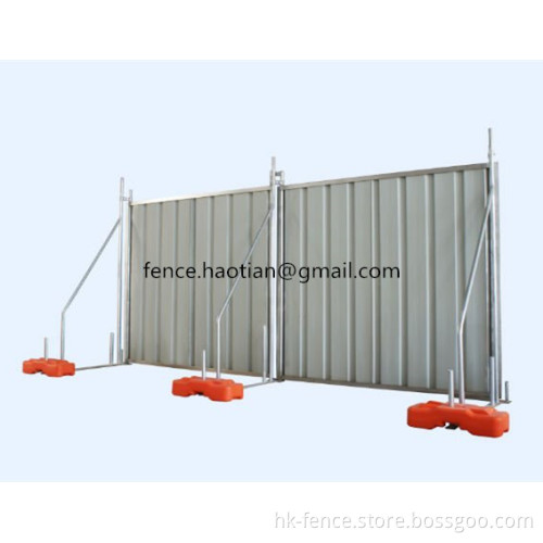 White Color Bond Corrugated Sheet Free Standing Temporary Steel Hoarding Panel Fencing
